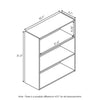 Furinno Pasir 3 Tier Open Shelf Bookcase, Columbia Walnut, 11208CWN