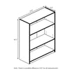 Furinno JAYA Simple Home 3-Tier Adjustable Shelf Bookcase, French Oak Grey, 14151R1GYW