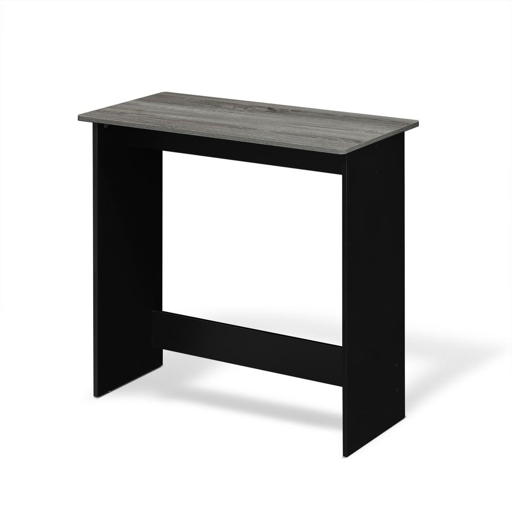 Furinno Simplistic Study Table, French Oak Grey/Black, 14035GYW