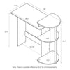 Compact Computer Desk with Shelves, Americano/Black - Furinno