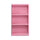 Furinno Basic 3-Tier Bookcase Storage Shelves, Pink, 99736PI