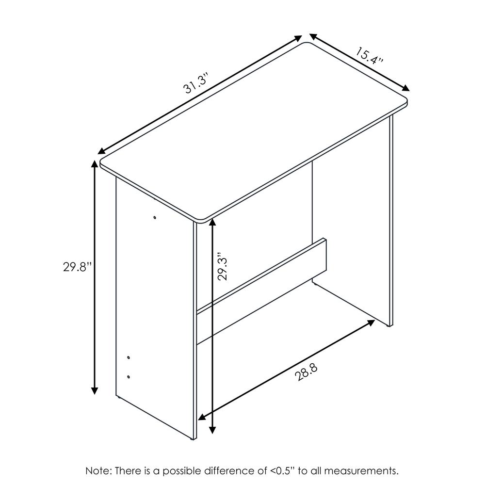 Simplistic Study Table, Pink/White - Furinno