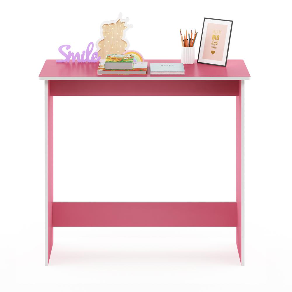 Simplistic Study Table, Pink/White - Furinno