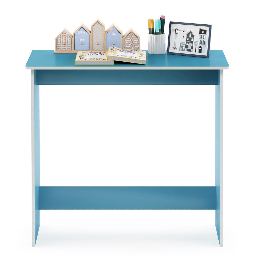 Simplistic Study Table, Light Blue/White - Furinno