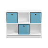 Furinno Basic 3x2 Bookcase Storage w/Bins, White/Light Blue, 99940WH/LBL