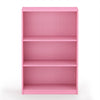 Furinno JAYA Simple Home 3-Tier Adjustable Shelf Bookcase, Pink, 14151R1PI