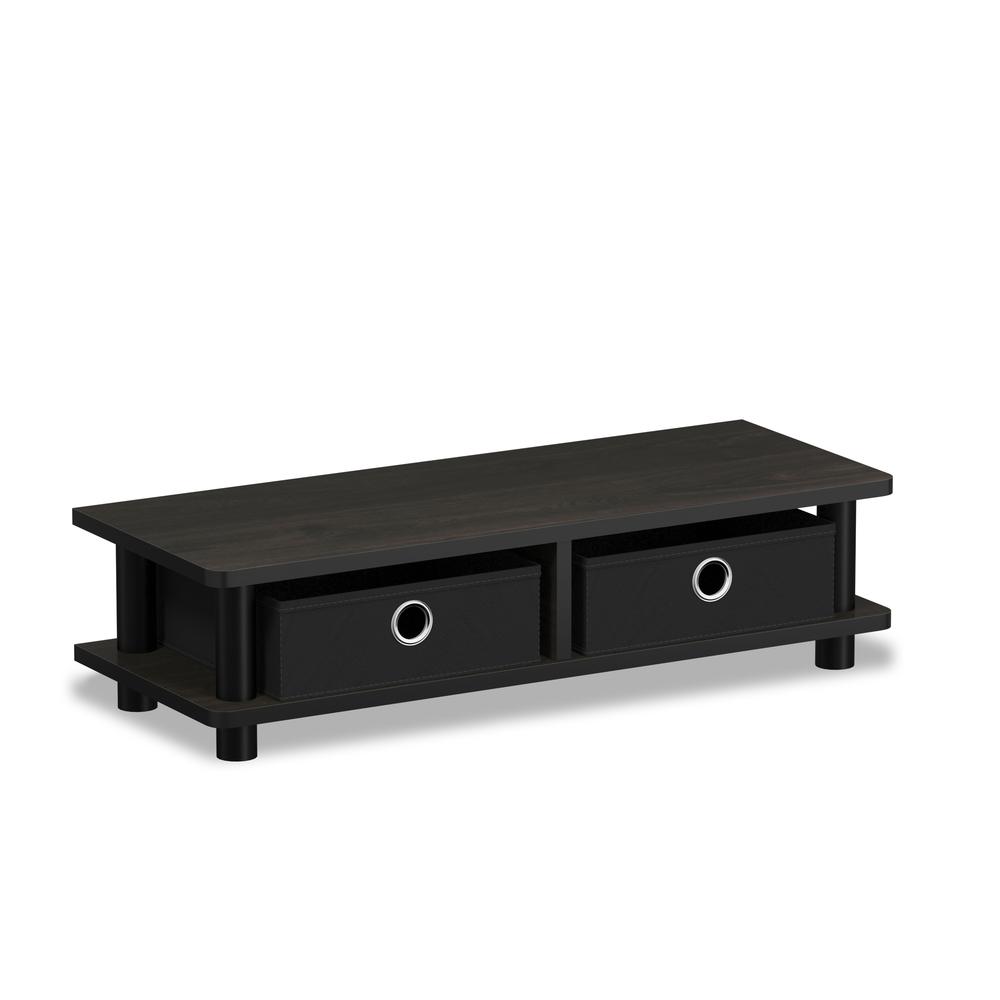 Turn-N-Tube Monitor Stand, Espresso/Black - Furinno