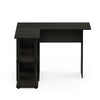 Abbott L-Shape Desk with Bookshelf, Espresso/Black, 17092EX/BK - Furinno