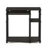 Abbott Computer Desk with Bookshelf, Espresso/Black, 17097EX/BK - Furinno