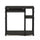 Abbott Computer Desk with Bookshelf, Espresso/Black, 17097EX/BK - Furinno