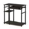 Abbott Computer Desk with Bookshelf, Espresso/Black, 17097EX/BK - Furinno