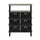 Furinno Frans Turn-N-Tube Console Table with Bin Drawers, French Oak Grey/Black/Black