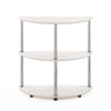 Furinno Frans Turn-N-Tube Half Round Console Table, White Oak
