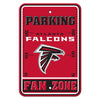 Atlanta Falcons Sign 12x18 Plastic Fan Zone Parking Style CO -