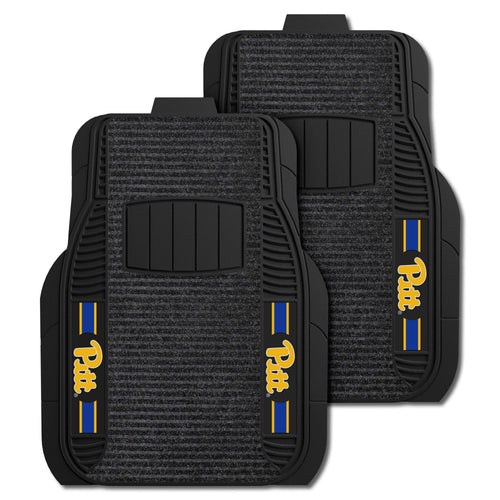 Fanmats - University of Pittsburgh 2-pc Deluxe Car Mat Set 21''x27''