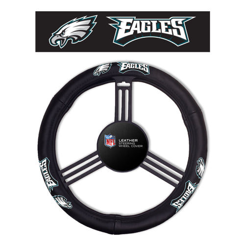 Philadelphia Eagles Steering Wheel Cover Leather -