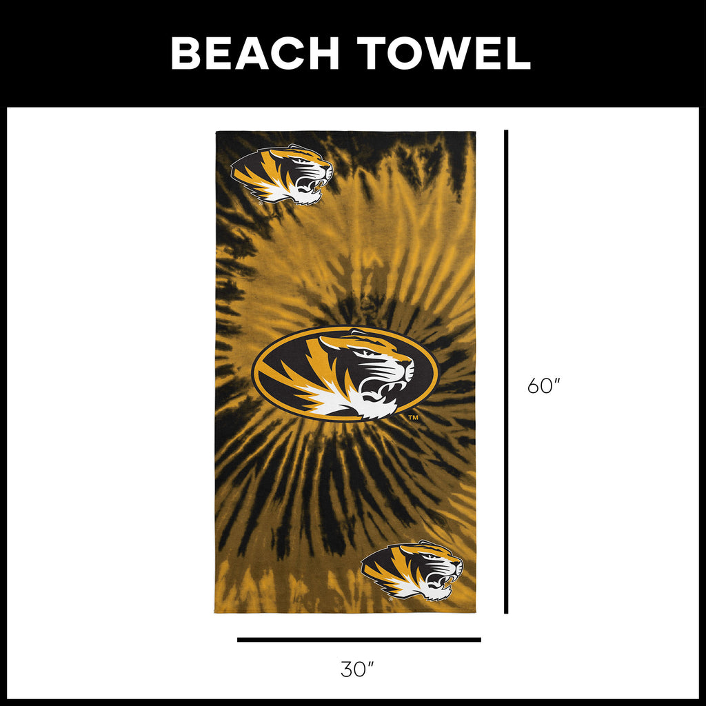Missouri Tigers NCAA Psychedelic Beach Towel 30 X 60 Inches - Northwest