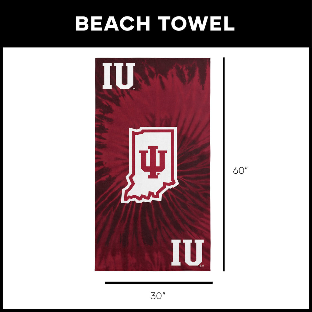 Indiana Hoosiers NCAA Psychedelic Beach Towel 30 X 60 Inches - Northwest