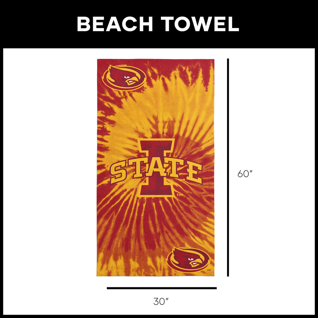 Iowa State Cyclones NCAA Psychedelic Beach Towel 30 X 60 Inches - Northwest