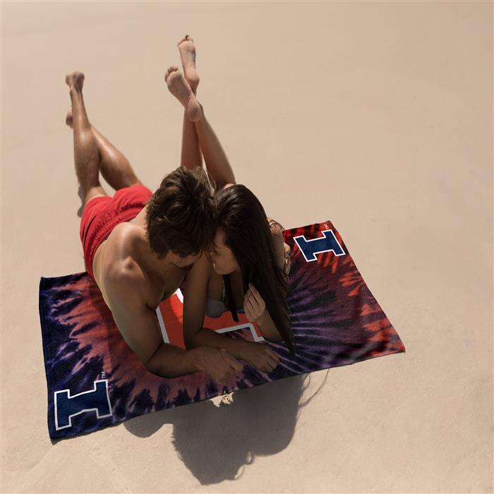 Illinois Fighting Illini NCAA Psychedelic Beach Towel 30 X 60 Inches - Northwest