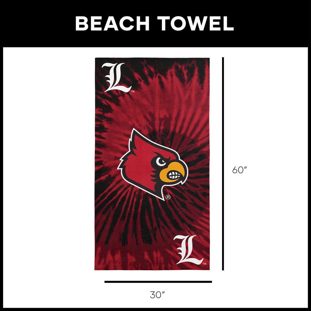 Louisville Cardinals NCAA Psychedelic Beach Towel 30 X 60 Inches - Northwest