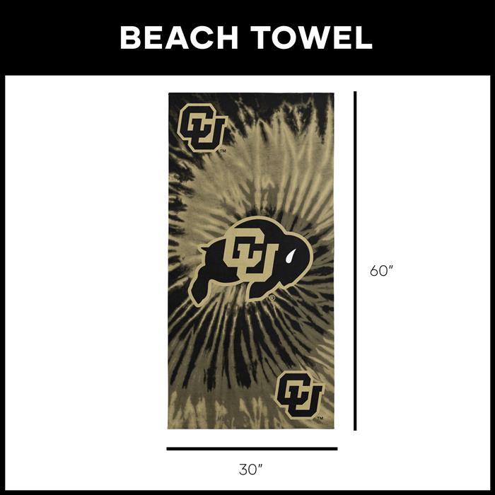 Colorado Buffaloes NCAA Psychedelic Beach Towel 30 X 60 Inches - Northwest