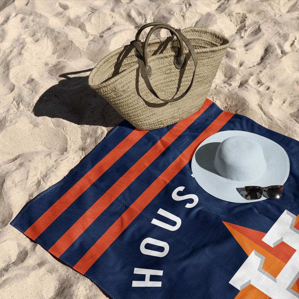 Houston Astros MLB Stripes Beach Towel 30 X 60 Inches - Northwest