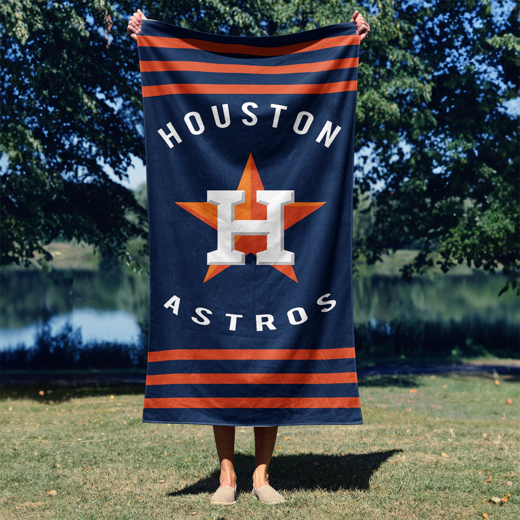 Houston Astros MLB Stripes Beach Towel 30 X 60 Inches - Northwest
