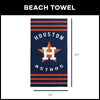 Houston Astros MLB Stripes Beach Towel 30 X 60 Inches - Northwest