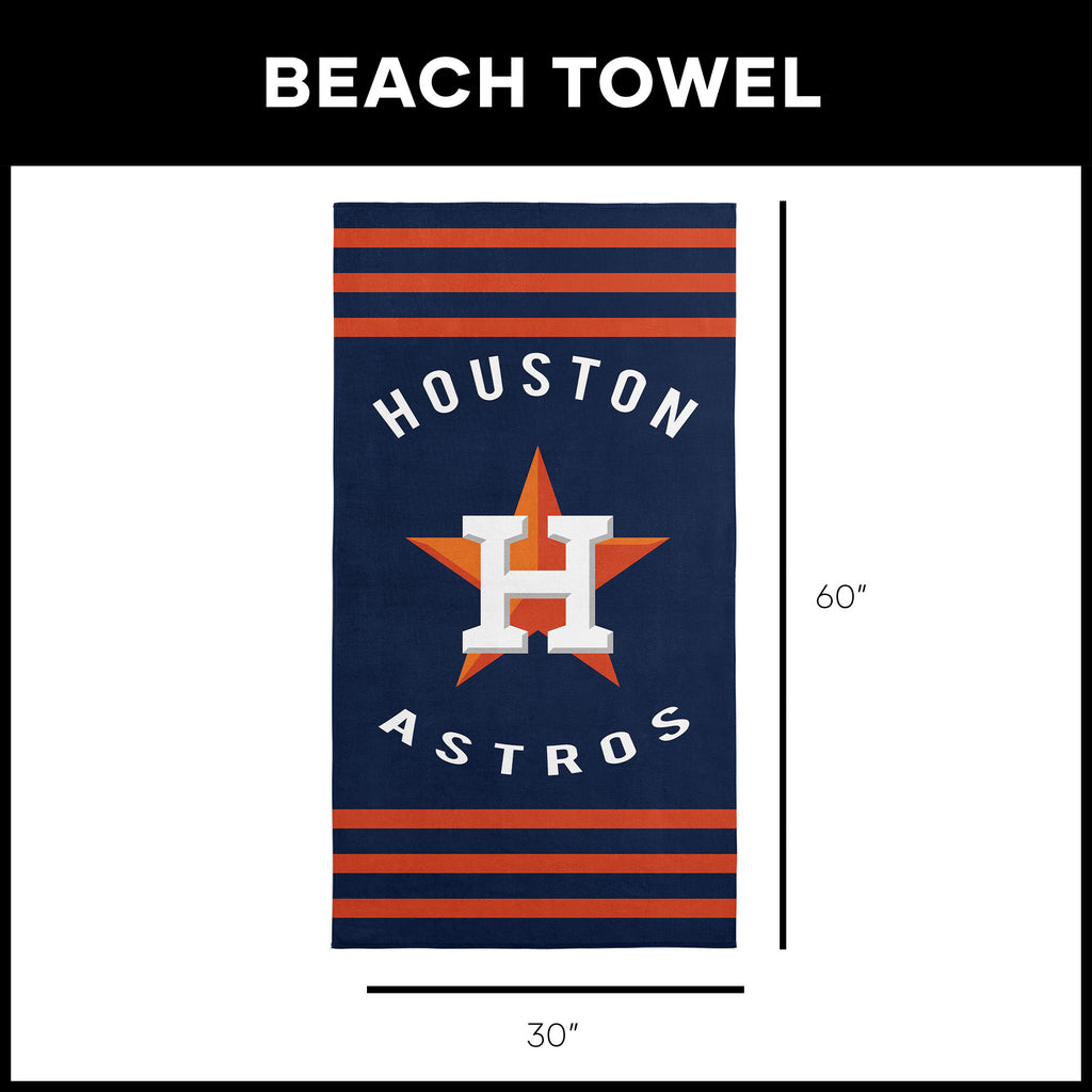 Houston Astros MLB Stripes Beach Towel 30 X 60 Inches - Northwest