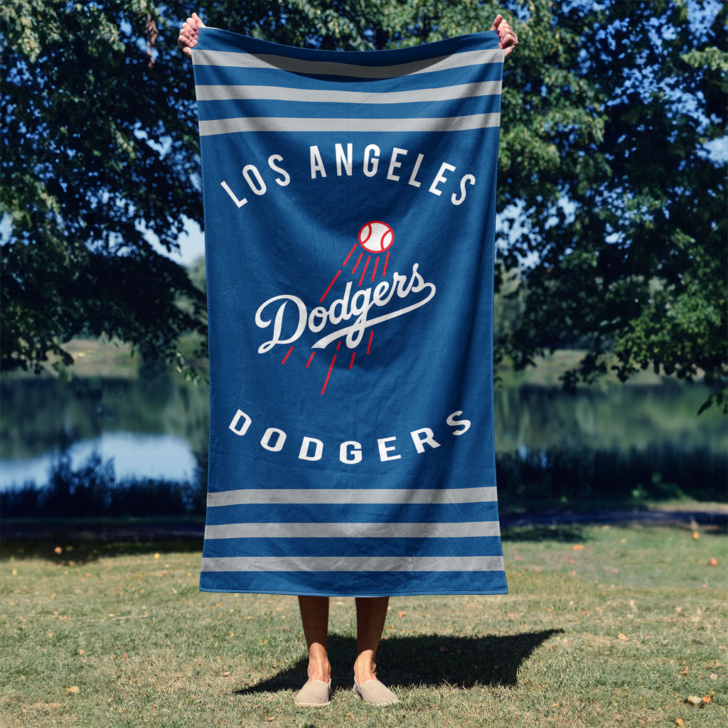 Los Angeles Dodgers MLB Stripes Beach Towel 30 X 60 Inches - Northwest