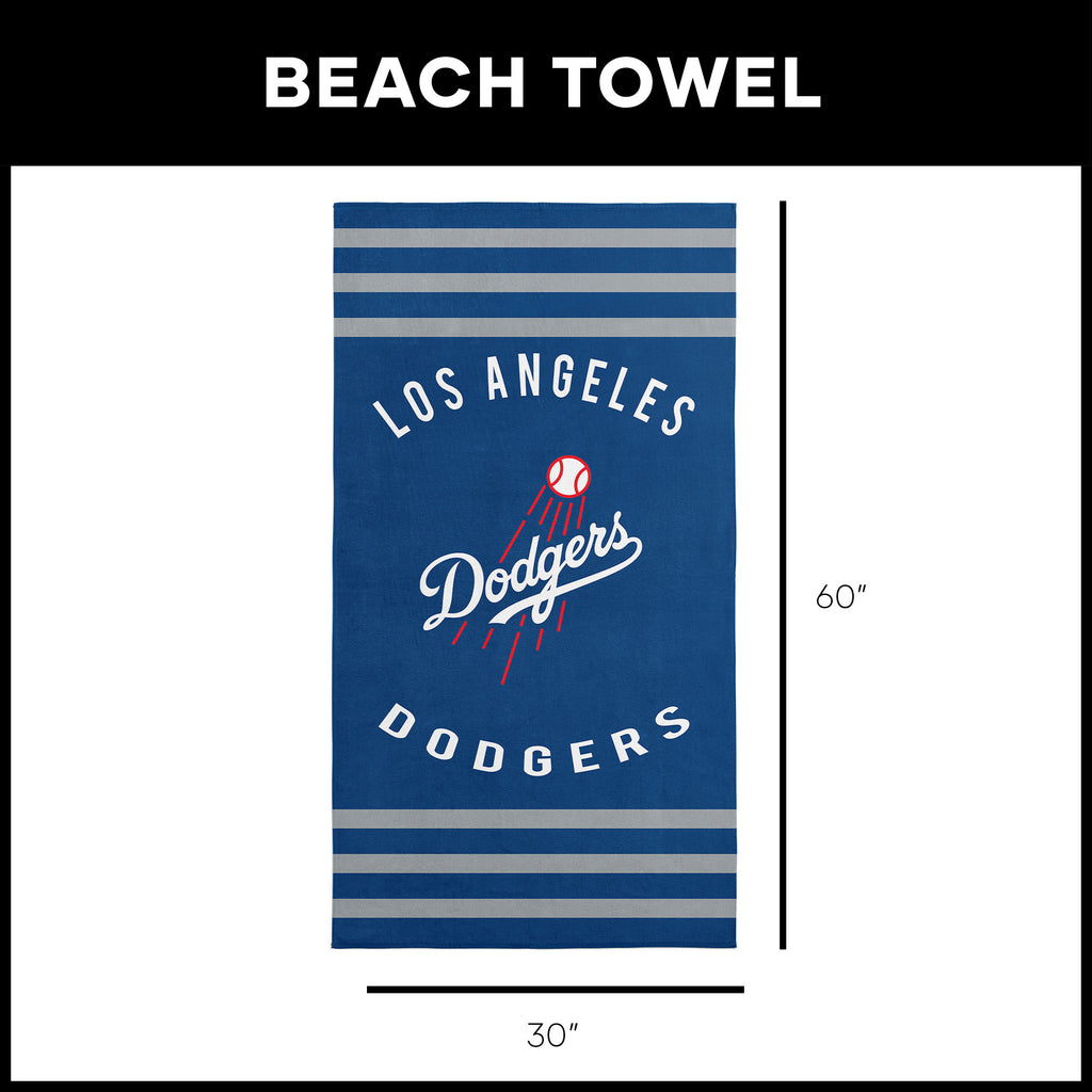 Los Angeles Dodgers MLB Stripes Beach Towel 30 X 60 Inches - Northwest