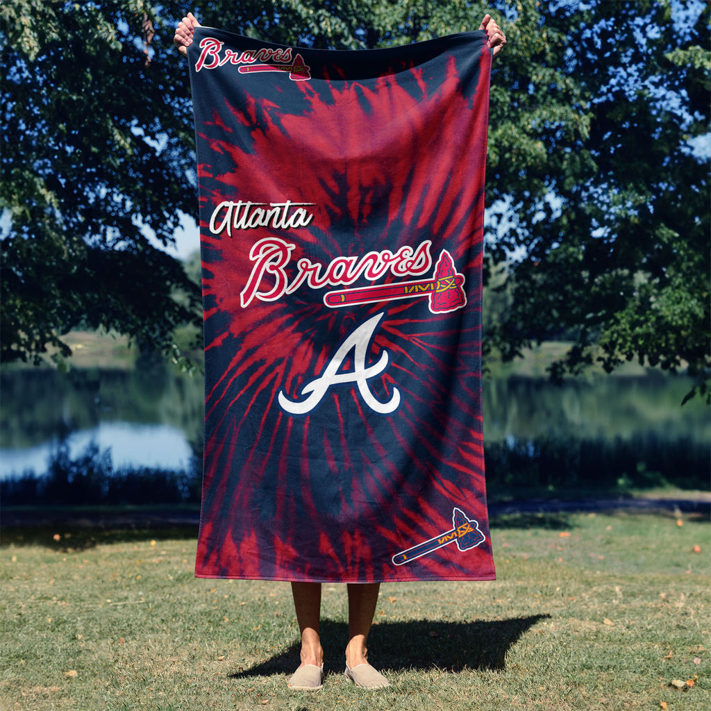 Atlanta Braves MLB Psychedelic Beach Towel 30 X 60 Inches - Northwest