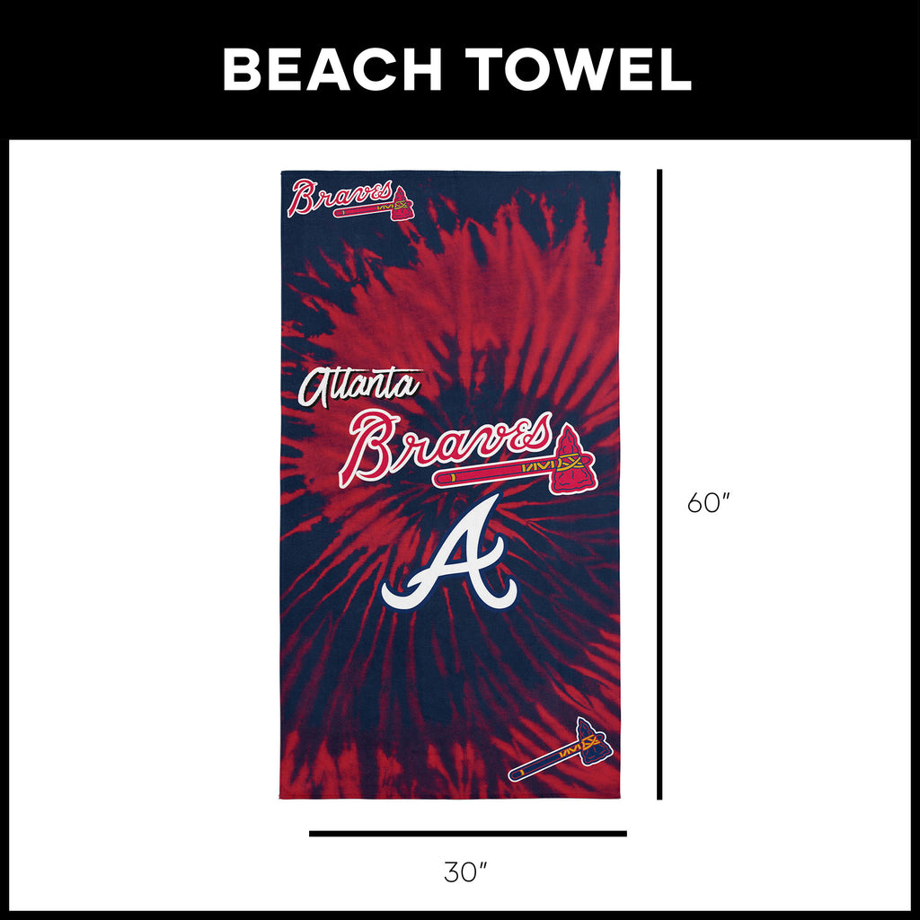 Atlanta Braves MLB Psychedelic Beach Towel 30 X 60 Inches - Northwest