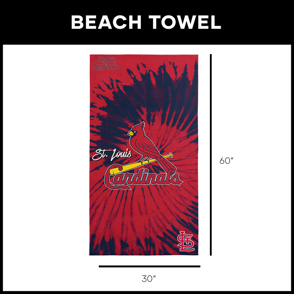 St Louis Cardinals MLB Psychedelic Beach Towel 30 X 60 Inches - Northwest