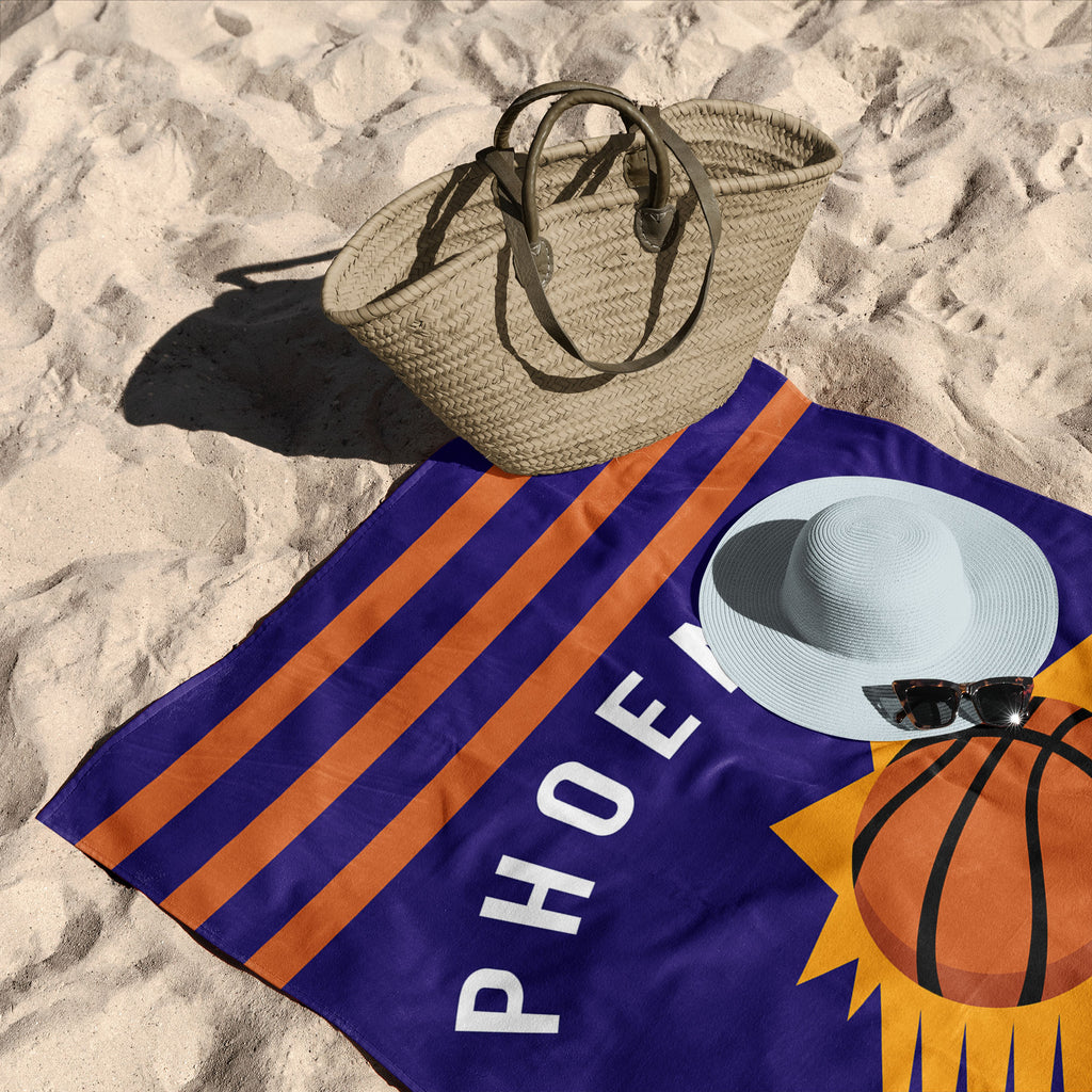 Phoenix Suns NBA Stripes Beach Towel 30 X 60 Inches - Northwest