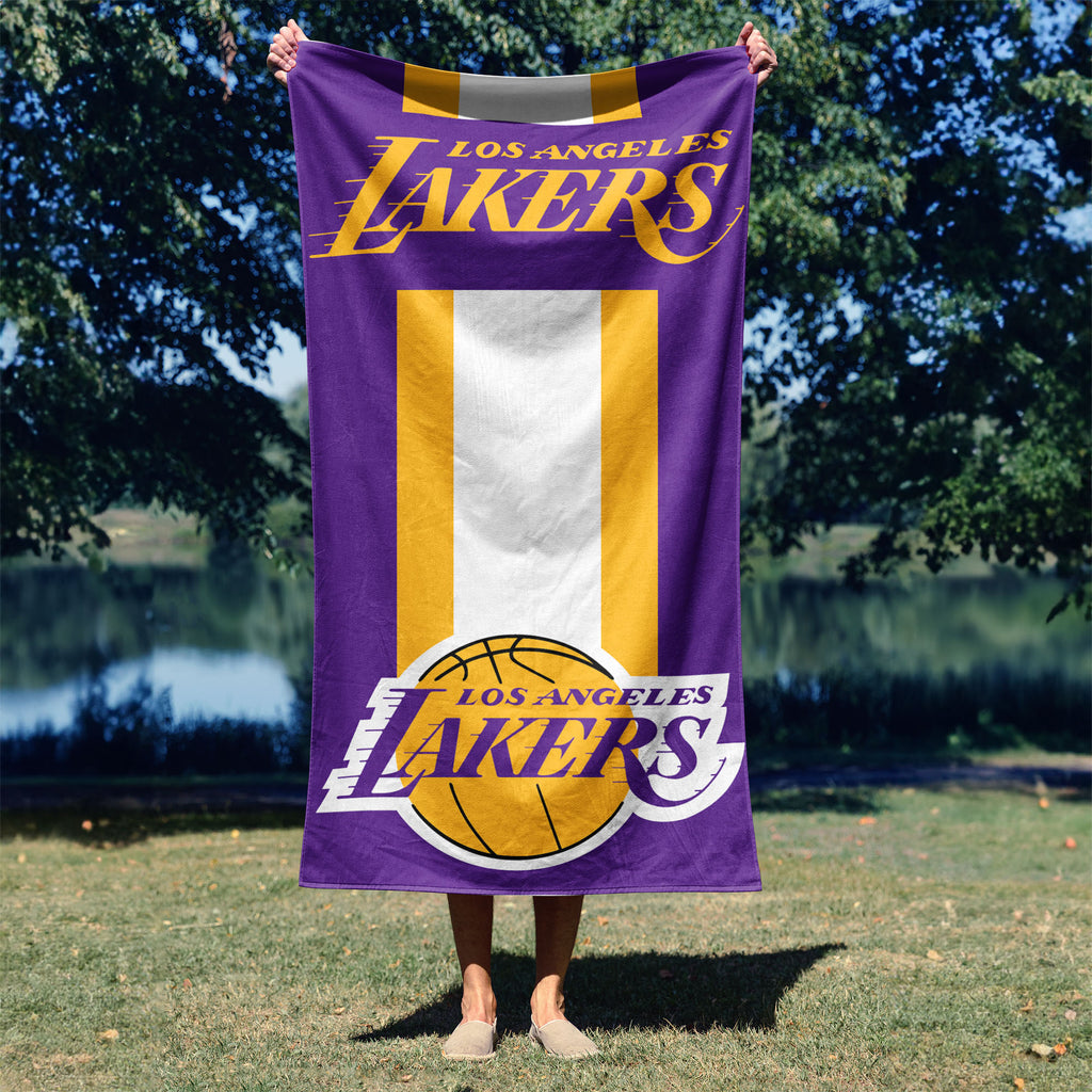 Los Angeles Lakers NBA Zone Read Beach Towel 30 X 60 Inches - Northwest