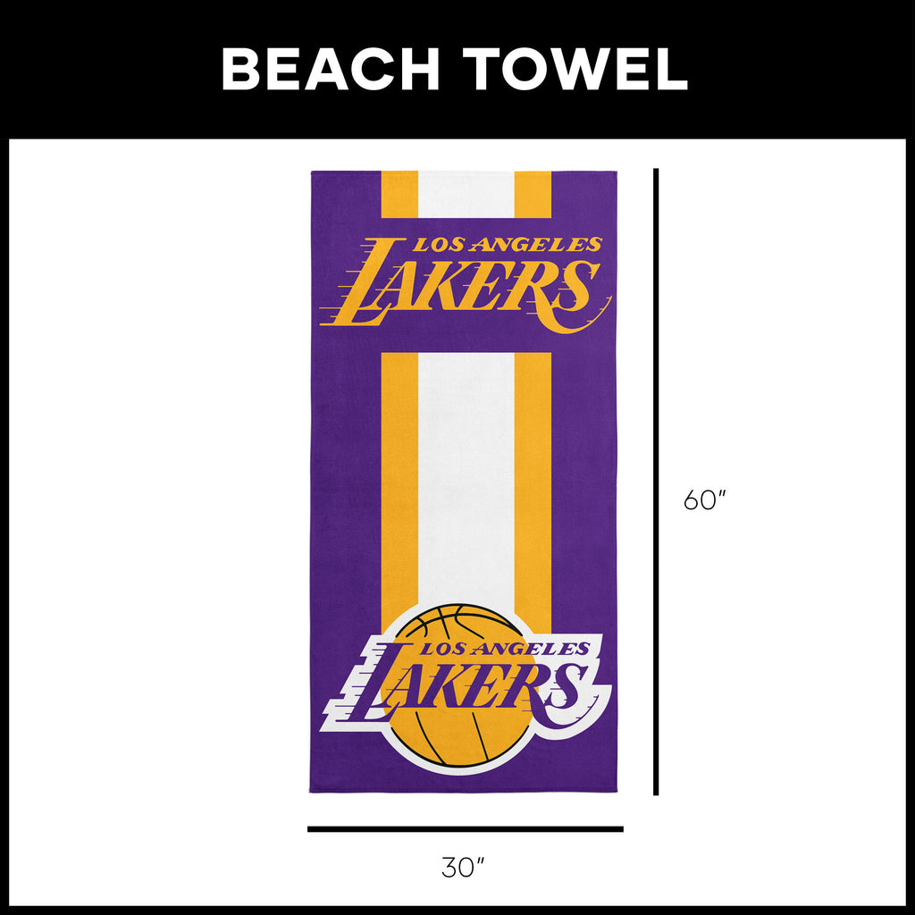Los Angeles Lakers NBA Zone Read Beach Towel 30 X 60 Inches - Northwest