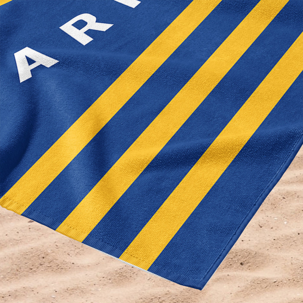 Golden State Warriors NBA Stripes Beach Towel 30 X 60 Inches - Northwest
