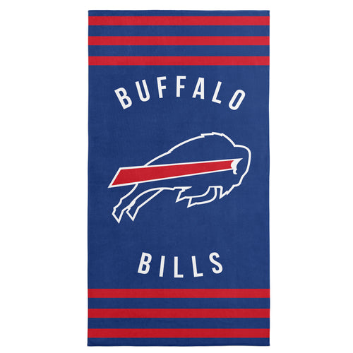 Buffalo Bills NFL Stripes Beach Towel 30 X 60 Inches - Northwest