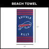 Buffalo Bills NFL Stripes Beach Towel 30 X 60 Inches - Northwest