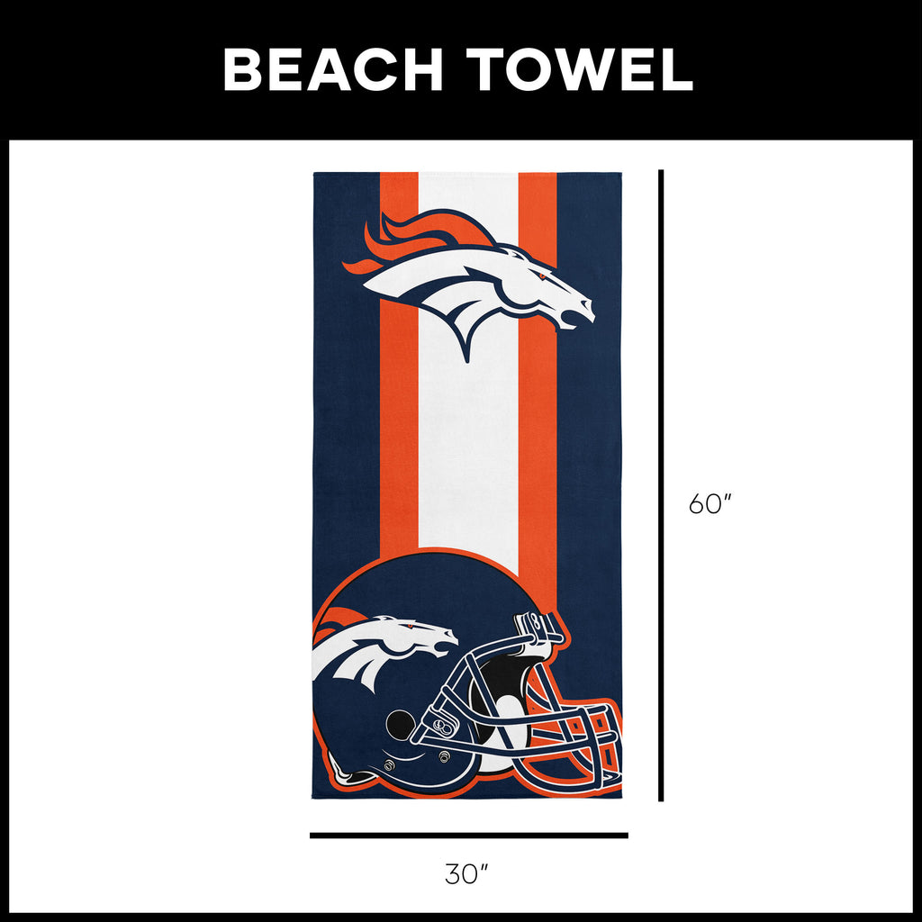 Denver Broncos NFL Zone Read Beach Towel 30 X 60 Inches - Northwest