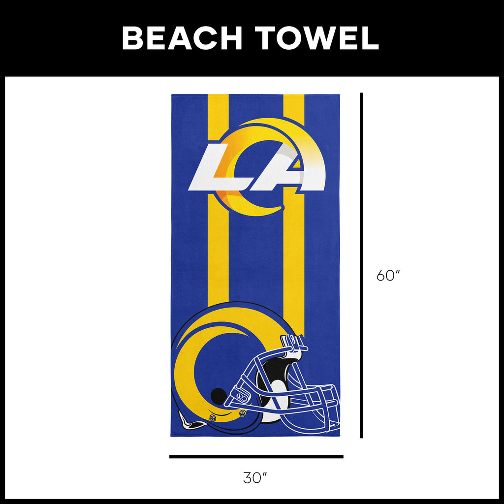 Los Angeles Rams NFL Zone Read Beach Towel 30 X 60 Inches - Northwest