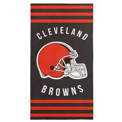 Cleveland Browns NFL Stripes Beach Towel 30 X 60 Inches - Northwest