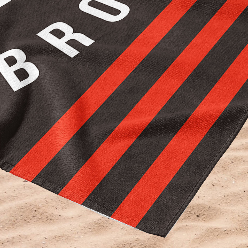 Cleveland Browns NFL Stripes Beach Towel 30 X 60 Inches - Northwest
