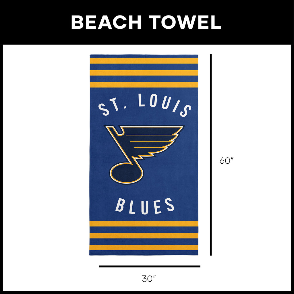 St. Louis Blues NHL Stripes Beach Towel 30 X 60 Inches - Northwest
