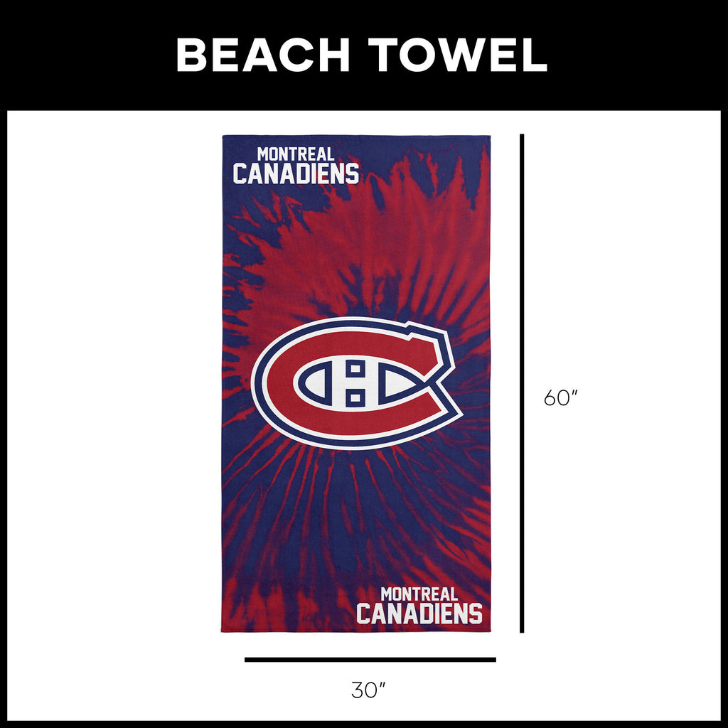 Montreal Canadiens NHL Psychedelic Beach Towel 30 X 60 Inches - Northwest