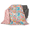 Hello Kitty Rainbow Pink Full/Queen Quilted Blanket 90 X 90 Inches - Northwest
