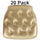 20 Pk. Hard Gold Tufted Vinyl Chiavari Chair Cushion - Flash Furniture