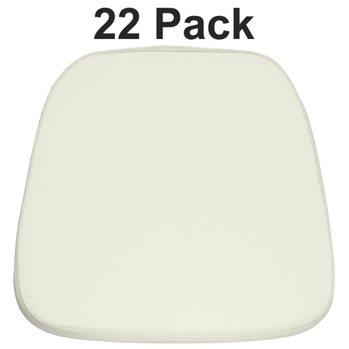 22 Pk. Soft Ivory Fabric Chiavari Chair Cushion - Flash Furniture